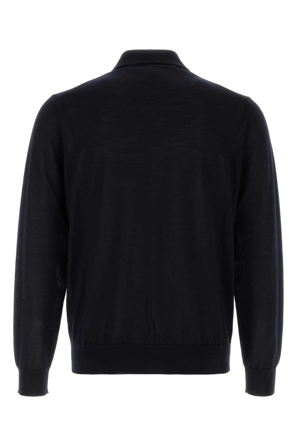 Prada Men Midnight Blue Wool Polo Shirt