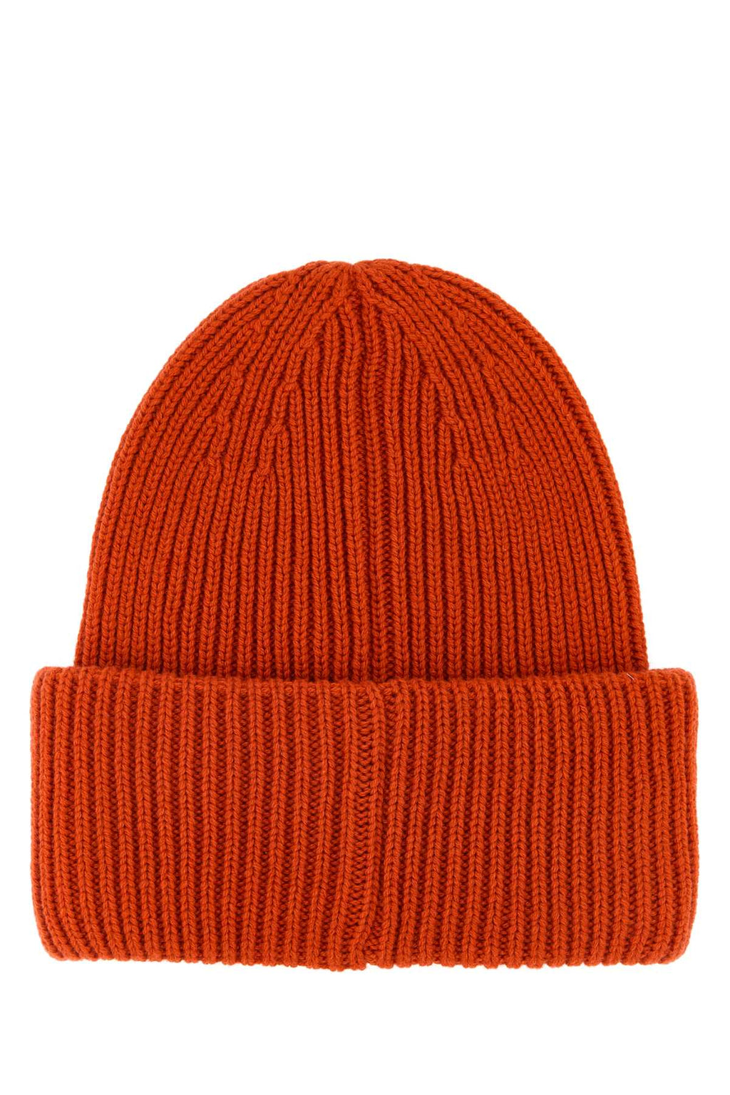Moncler Men Orange Wool Blend Beanie Hat