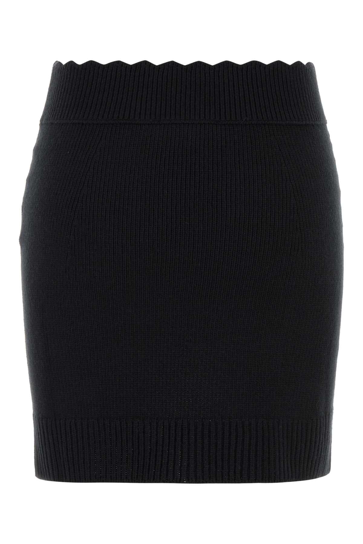 Chloe Women Black Wool Blend Mini Skirt