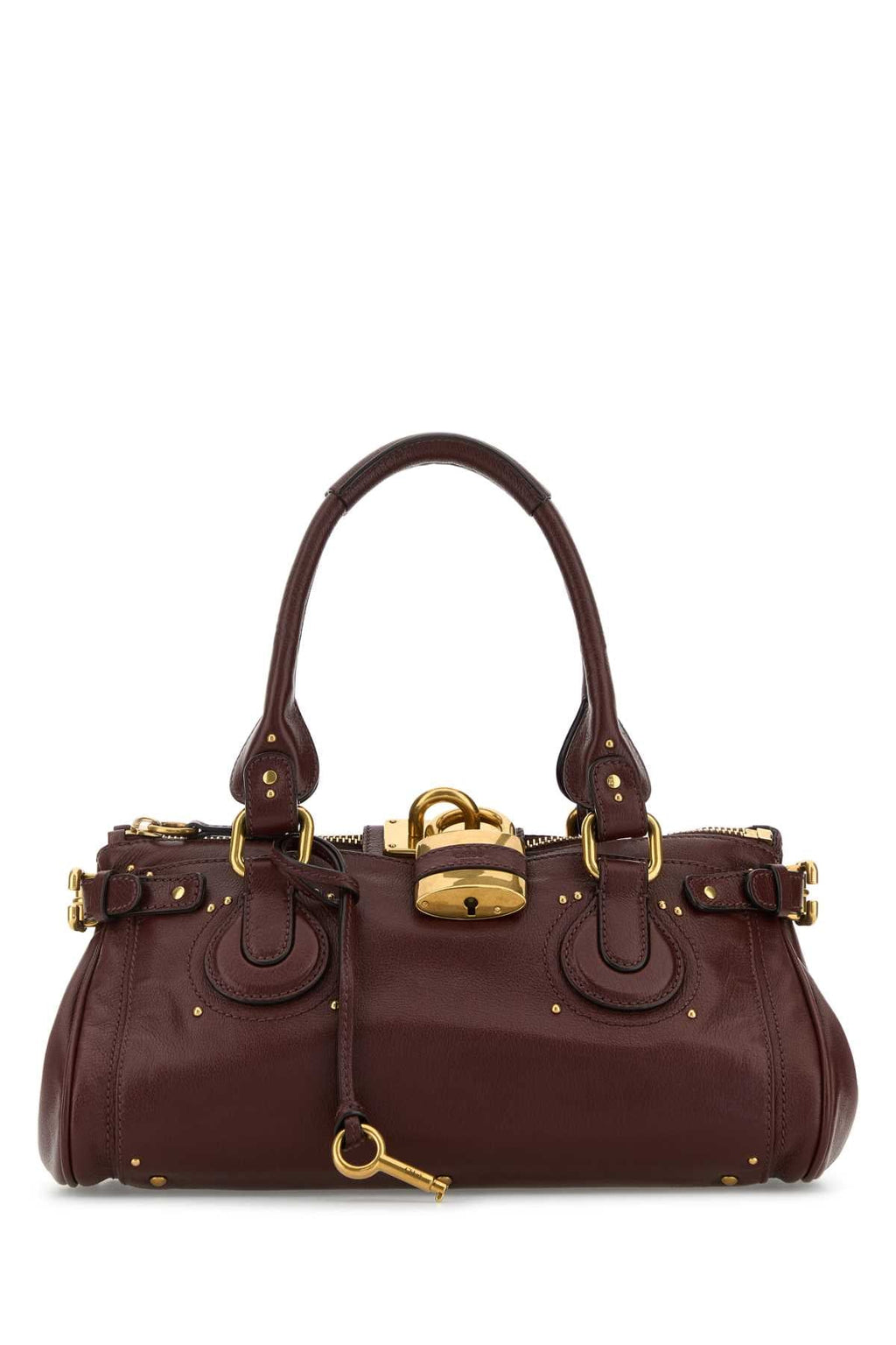 Chloe Women Chocolate Leather Paddington Shoulder Bag