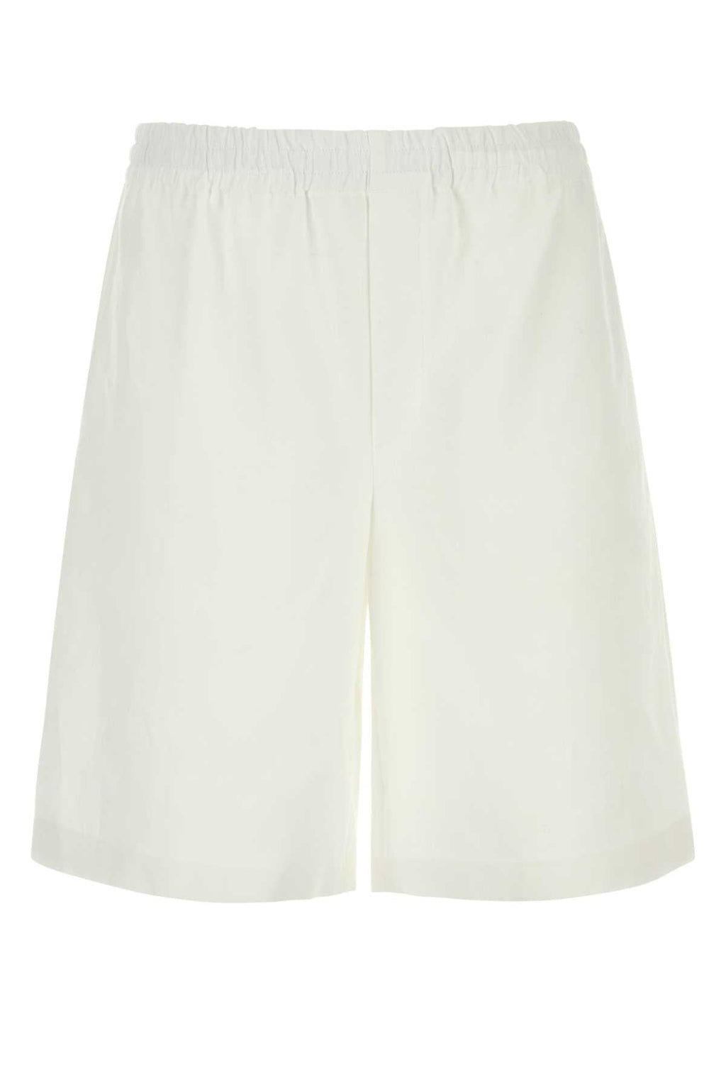 Gucci Men White Linen Bermuda Shorts