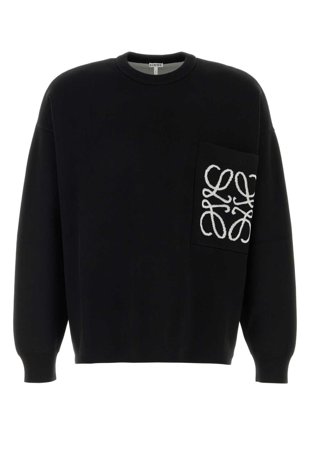 Loewe Men Black Cotton Blend Sweater