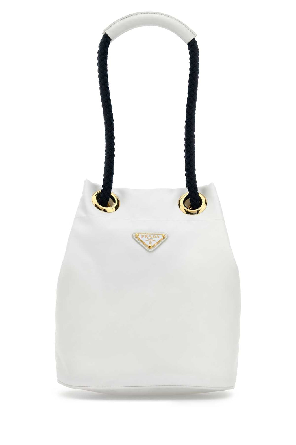 Prada Women White Re-Nylon Prada Mariner Bucket Bag