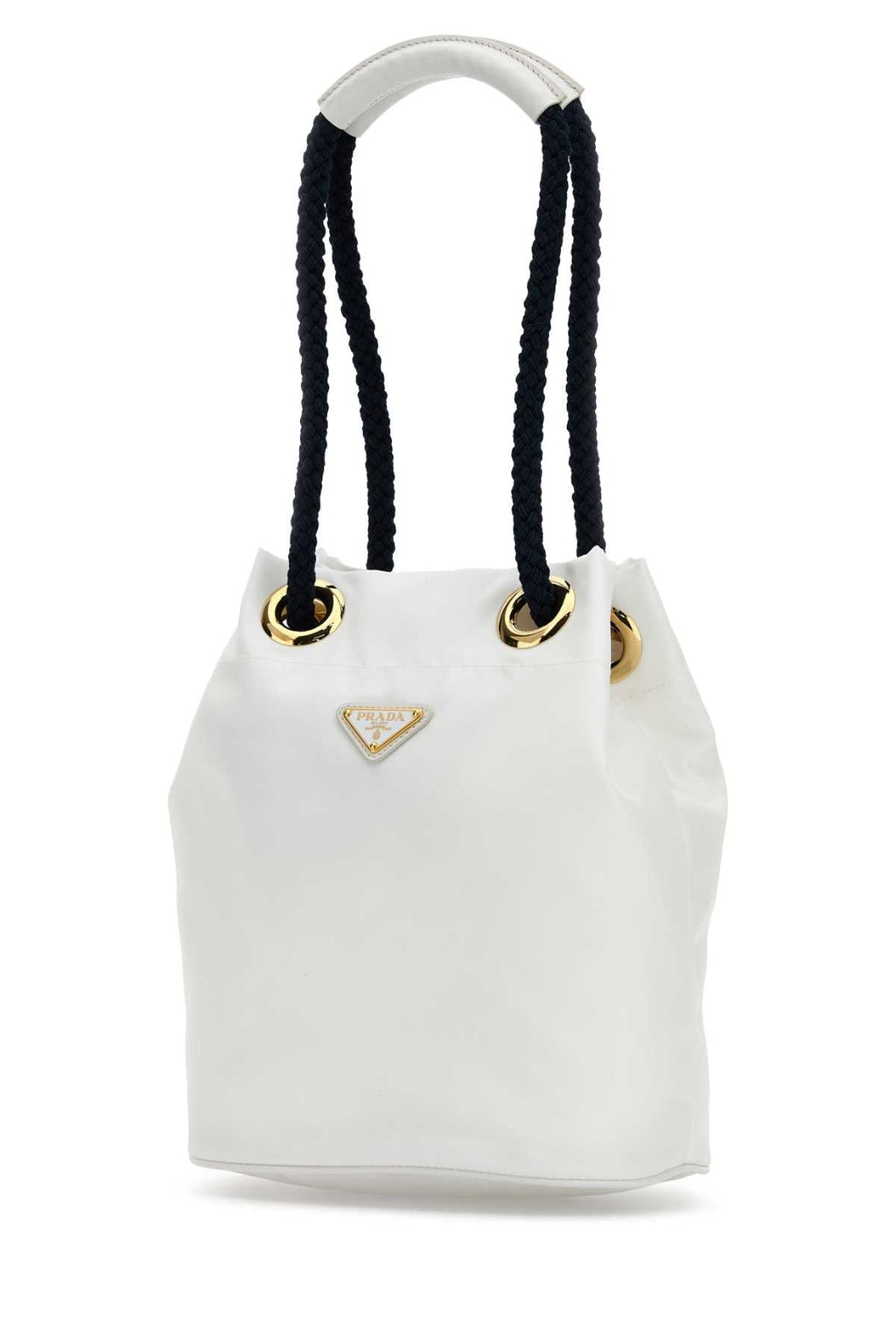 Prada Women White Re-Nylon Prada Mariner Bucket Bag