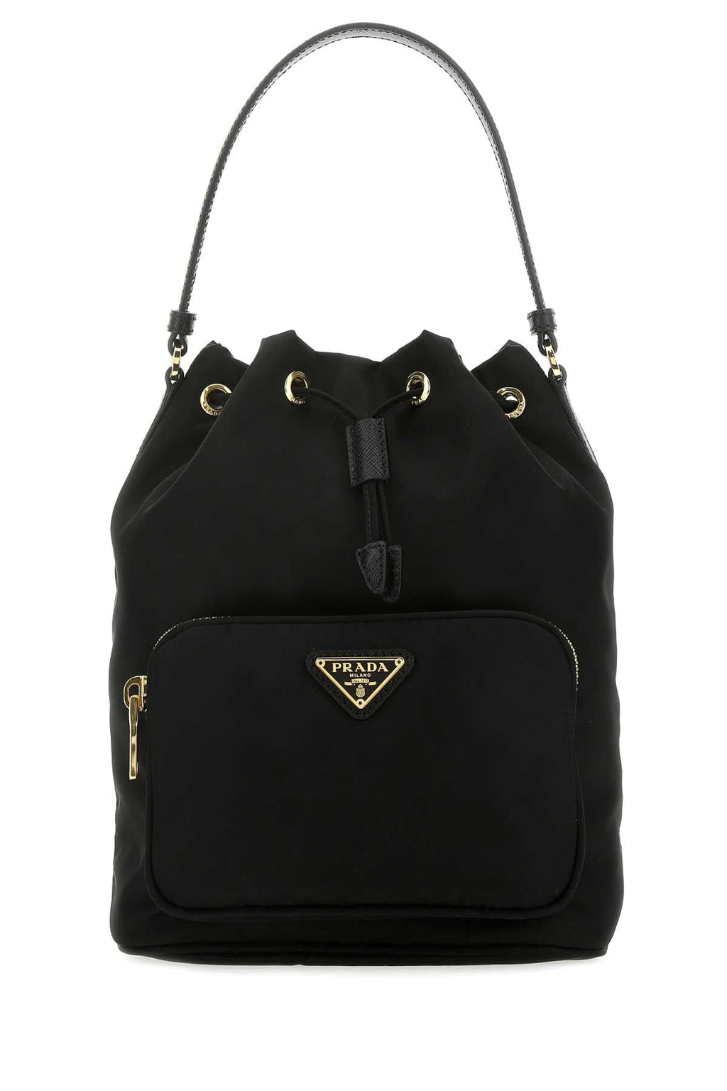 Prada Women Black Re-Nylon Duet Bucket Bag