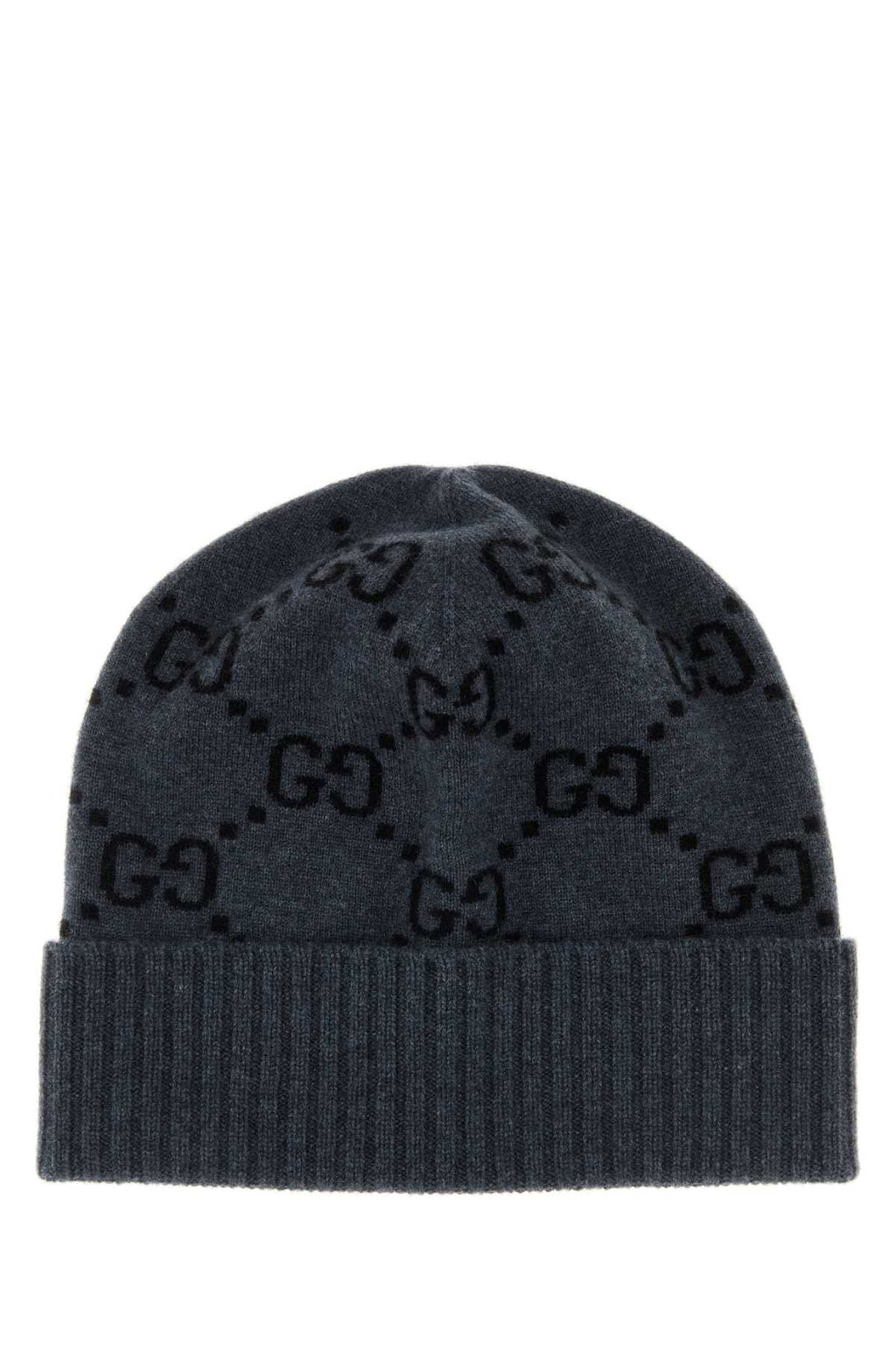 Gucci Men Embroidered Cashmere Beanie Hat
