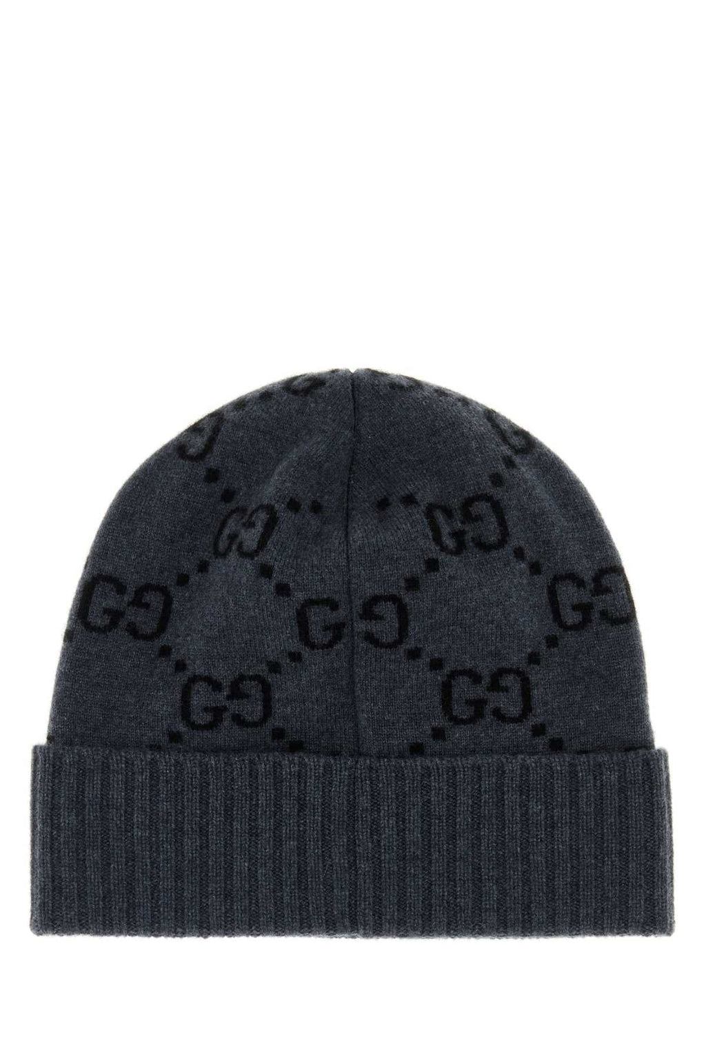 Gucci Men Embroidered Cashmere Beanie Hat