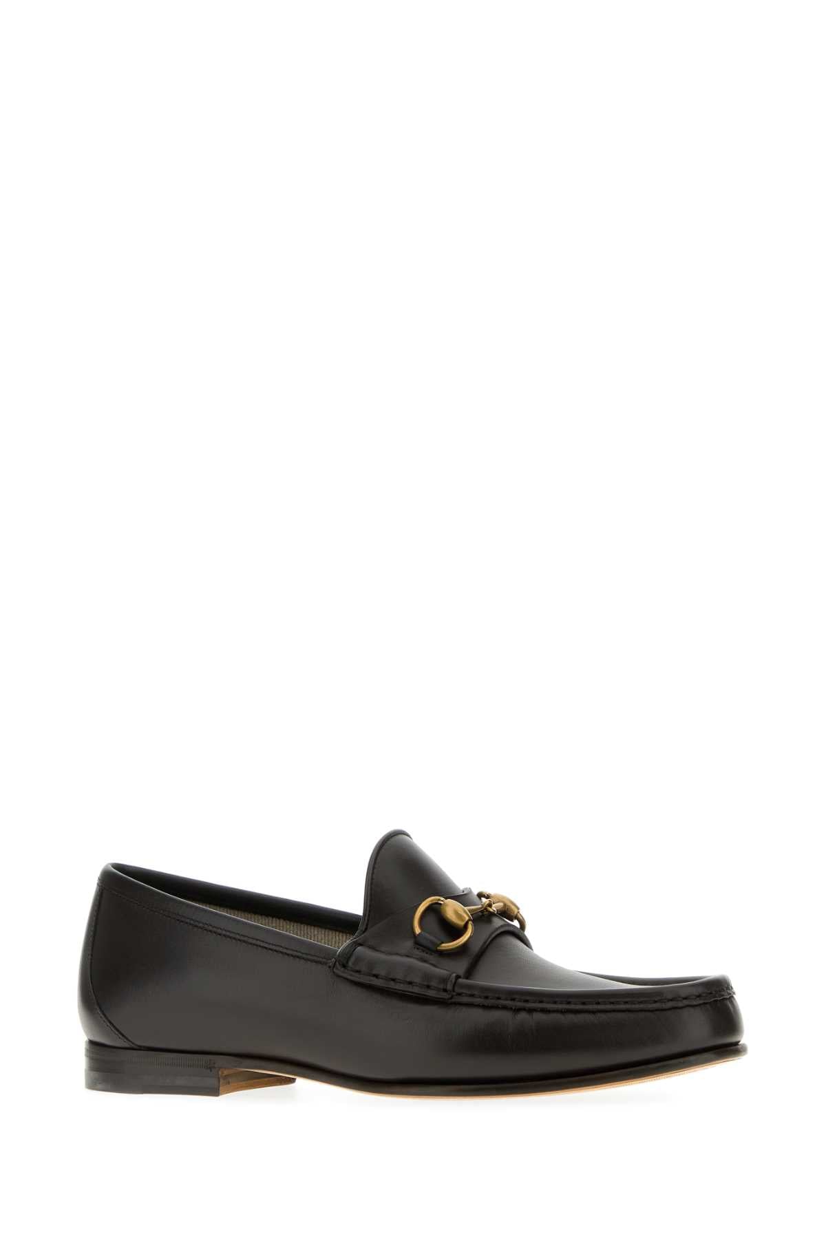 Gucci Men Dark Brown Leather Horsebit 1953 Loafers