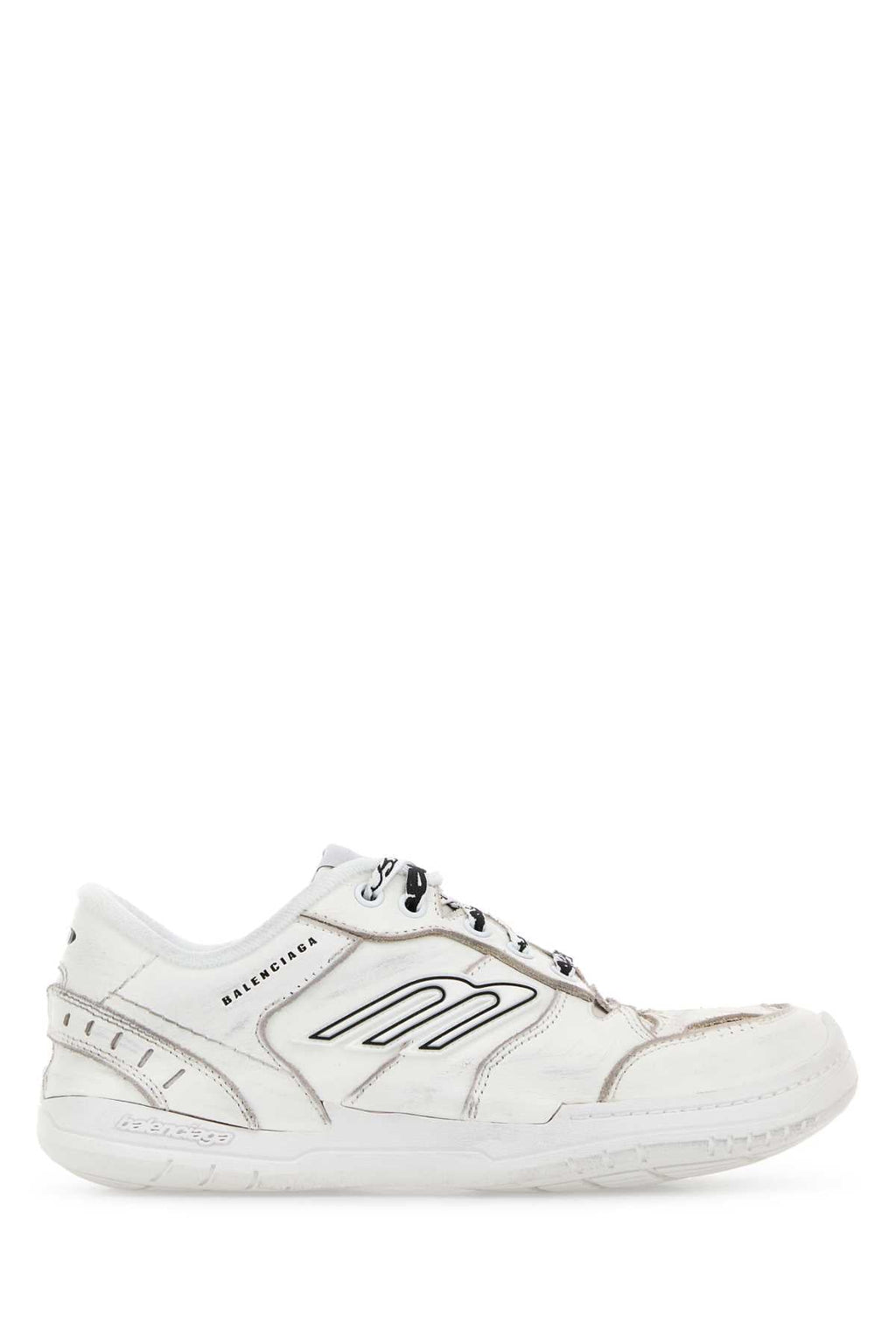 Balenciaga Women White Leather Hamptons Sneakers