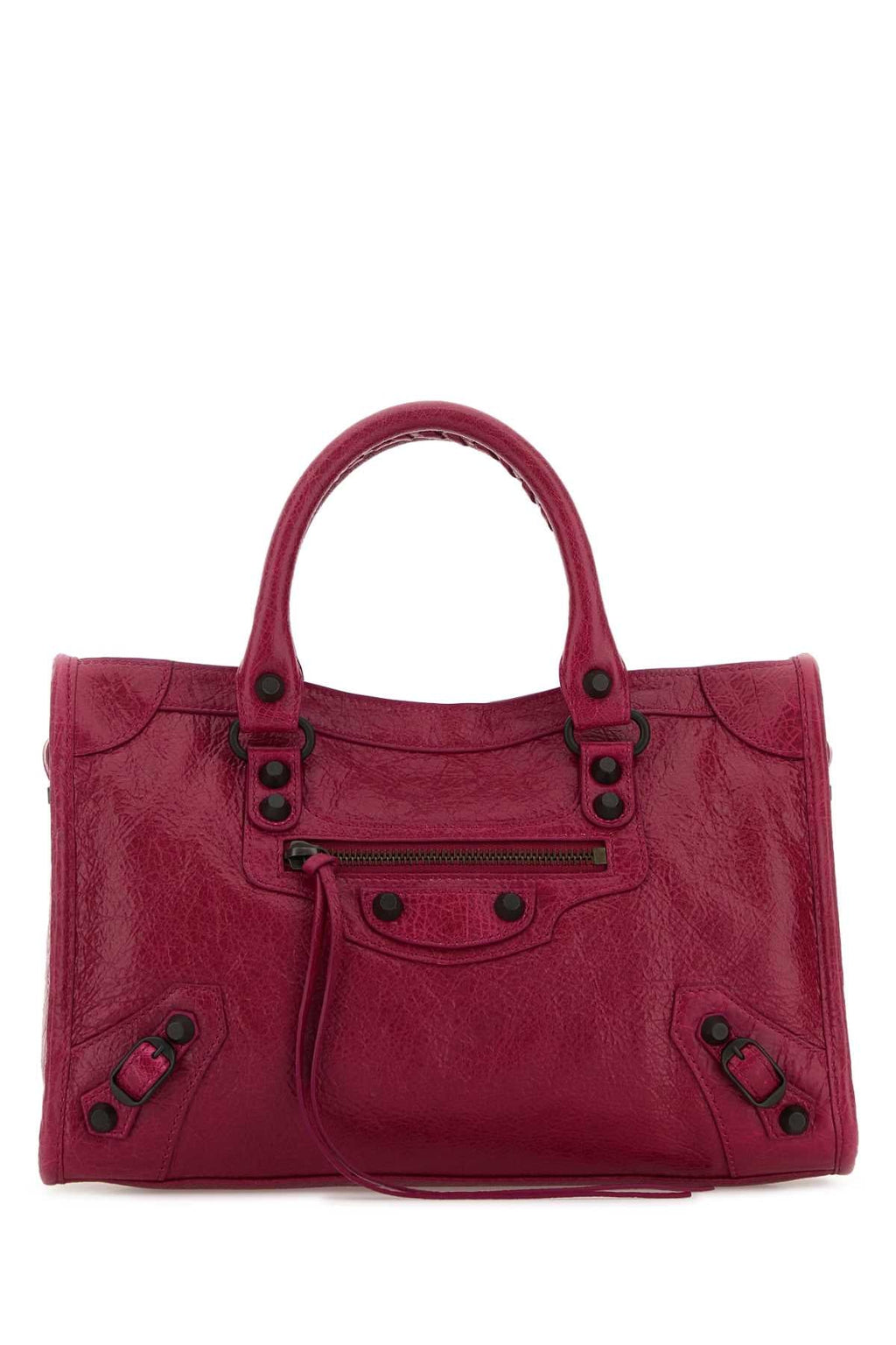 Balenciaga Women Fuchsia Pink Leather Small Le City Handbag