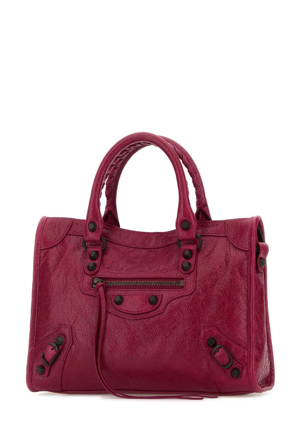 Balenciaga Women Fuchsia Pink Leather Small Le City Handbag
