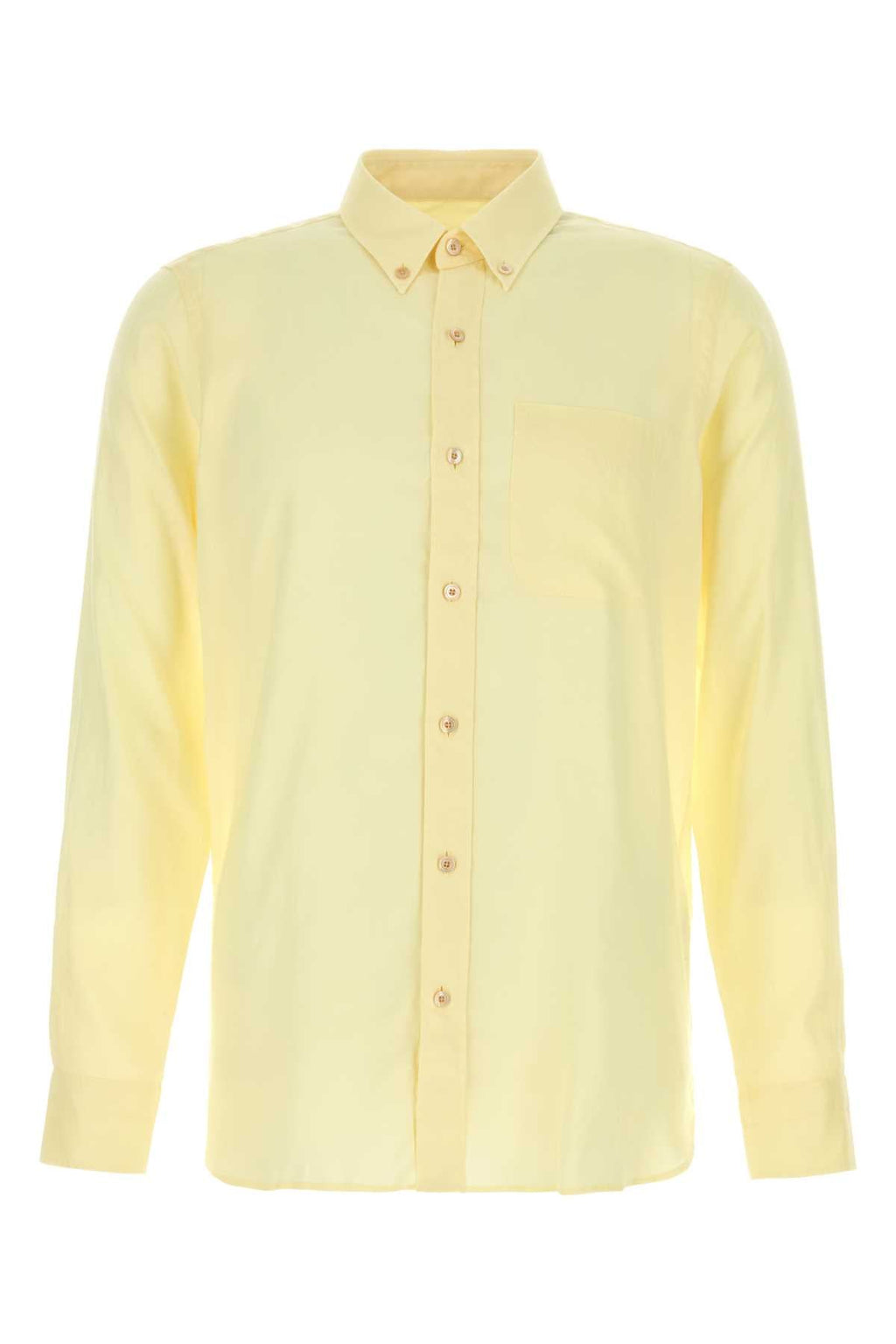 Tom Ford Men Yellow Lyocell Shirt
