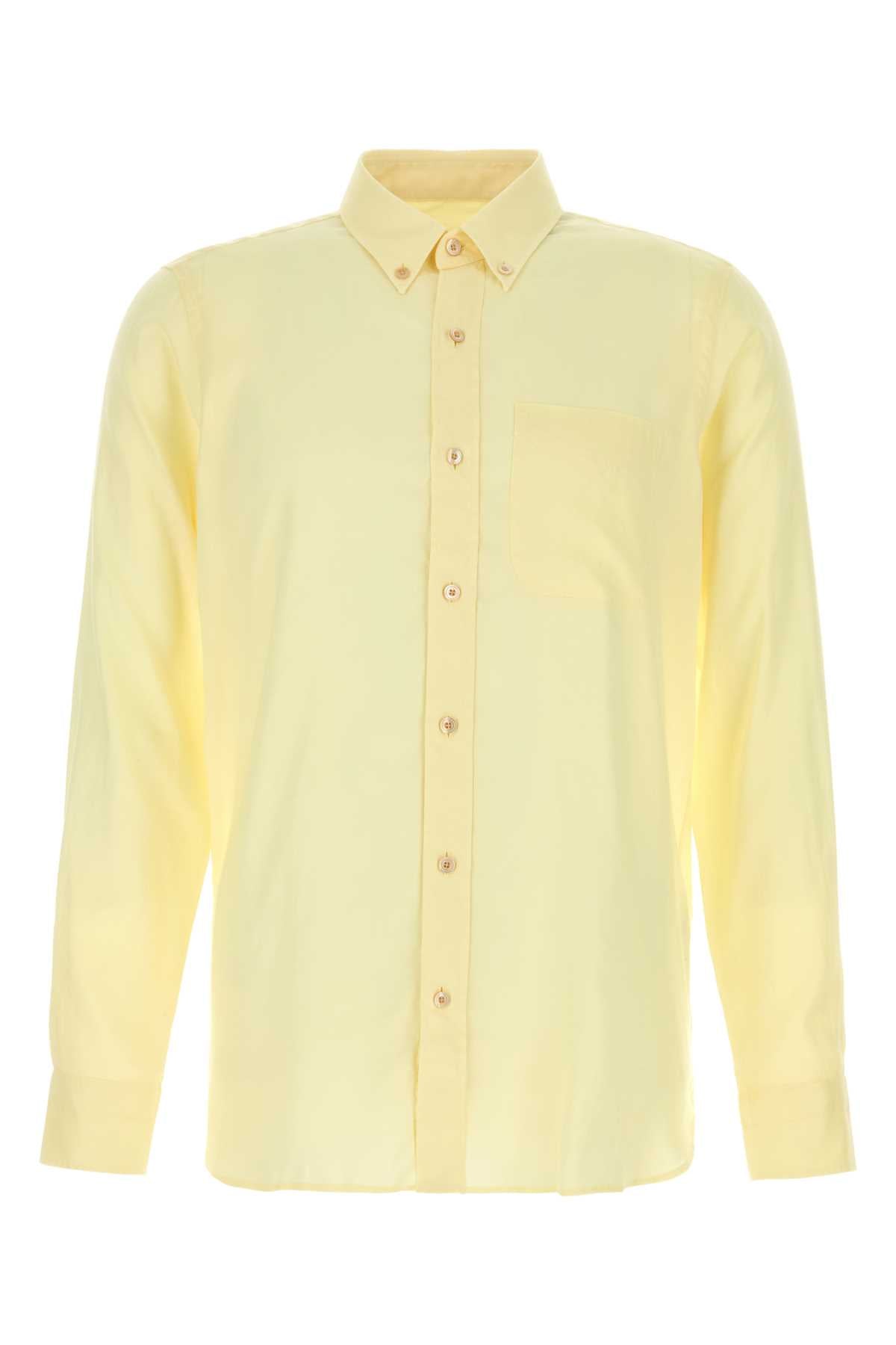 Tom Ford Men Yellow Lyocell Shirt