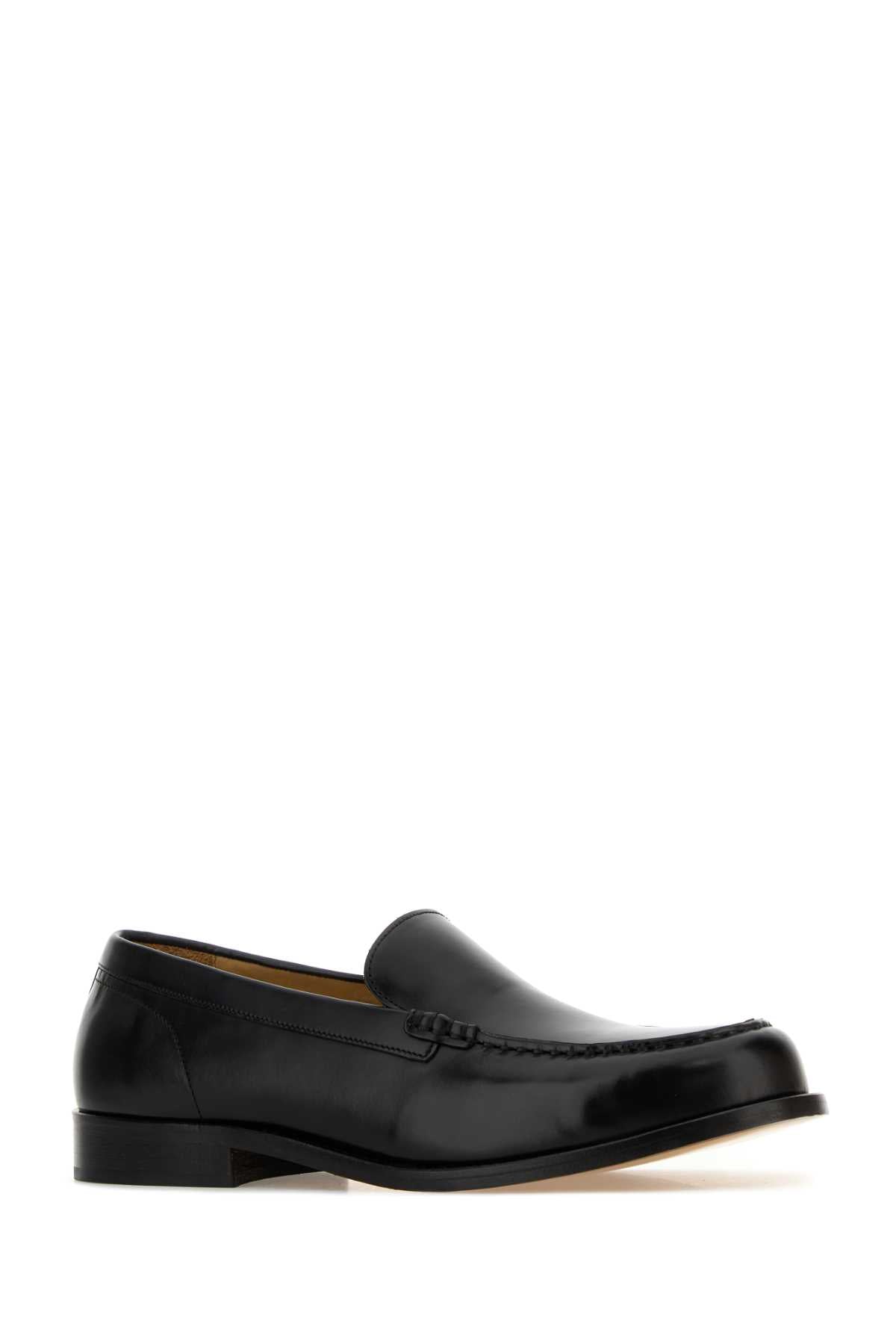 A.P.C. Men Black Leather Loafers