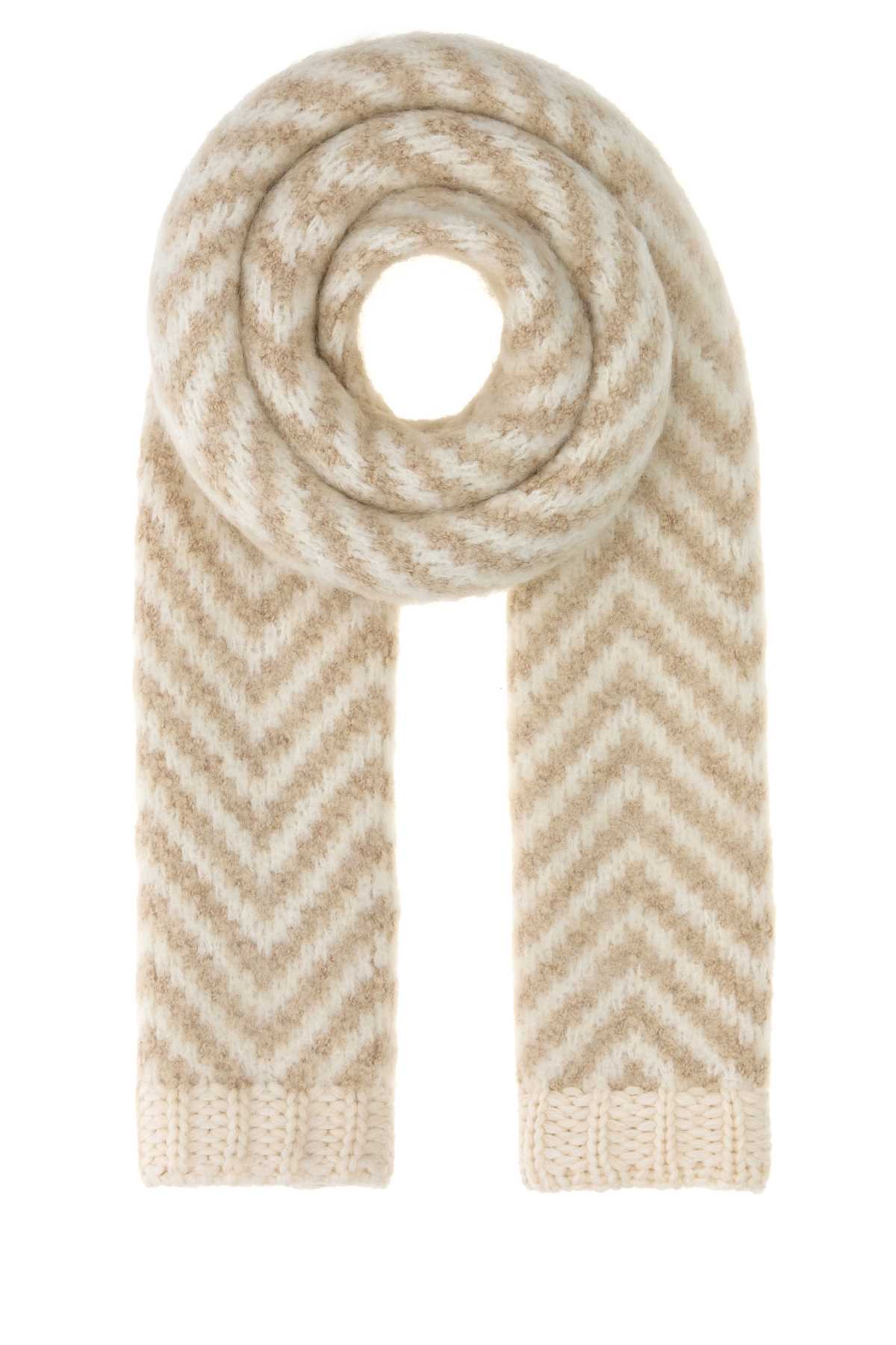Fendi Women Embroidered Alpaca Blend Scarf