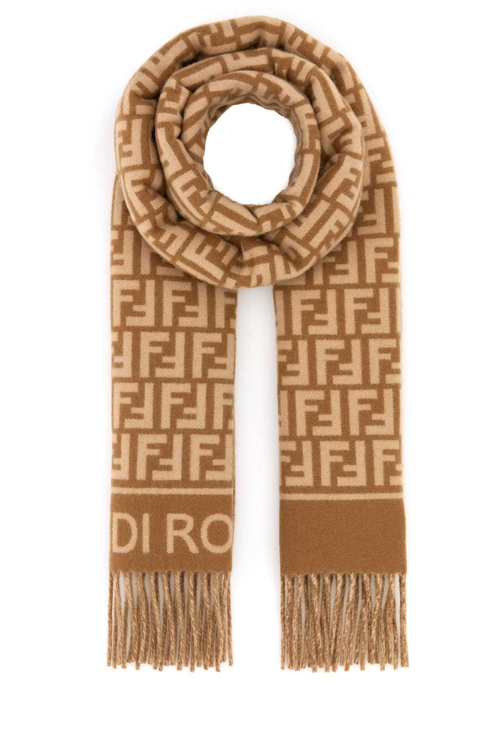 Fendi Women Embroidered Wool Blend Scarf