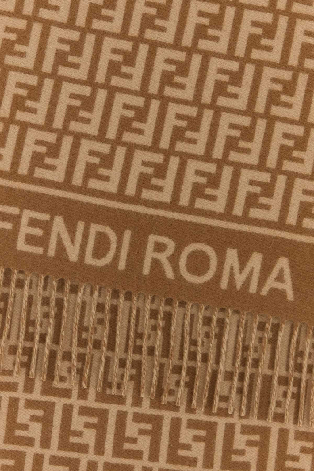 Fendi Women Embroidered Wool Blend Scarf