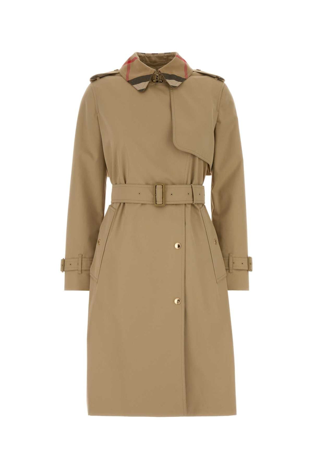 Burberry Women Beige Cotton Trench Coat