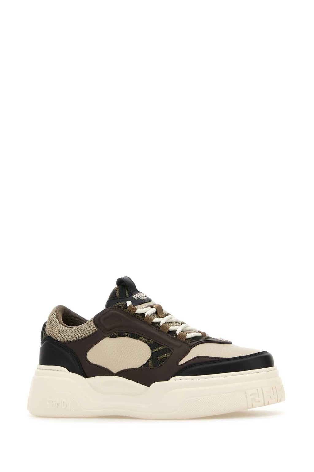 Fendi Men Multicolor Leather And Canvas Fendi Force Sneakers