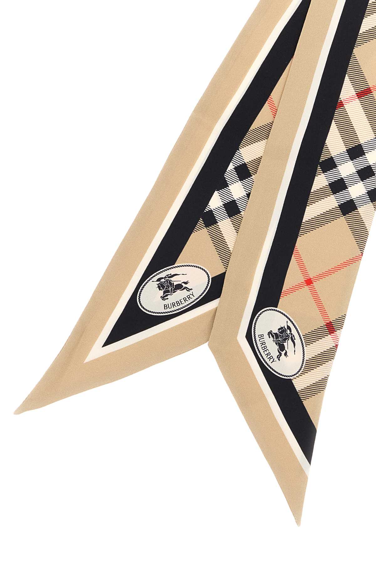Burberry Unisex Embroidered Silk Foulard