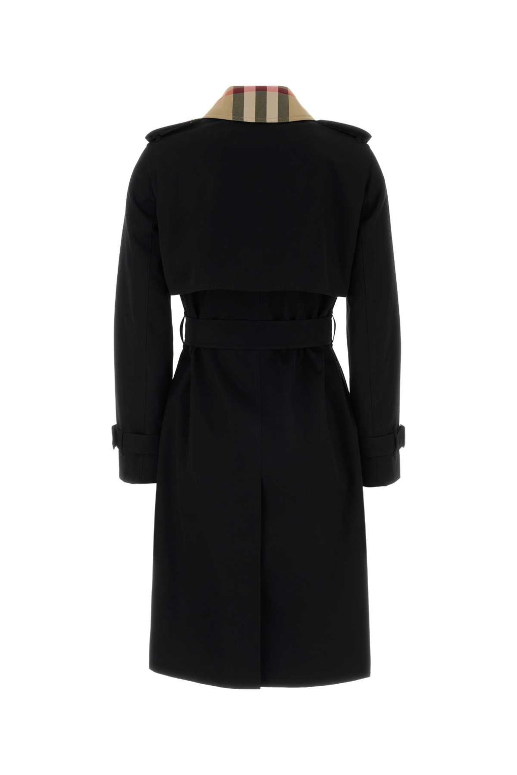 Burberry Women Black Cotton Trench Coat