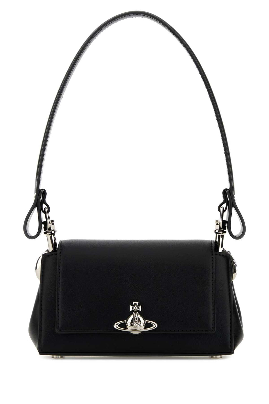 Vivienne Westwood Women Black Synthetic Leather Small Hazel Shoulder Bag