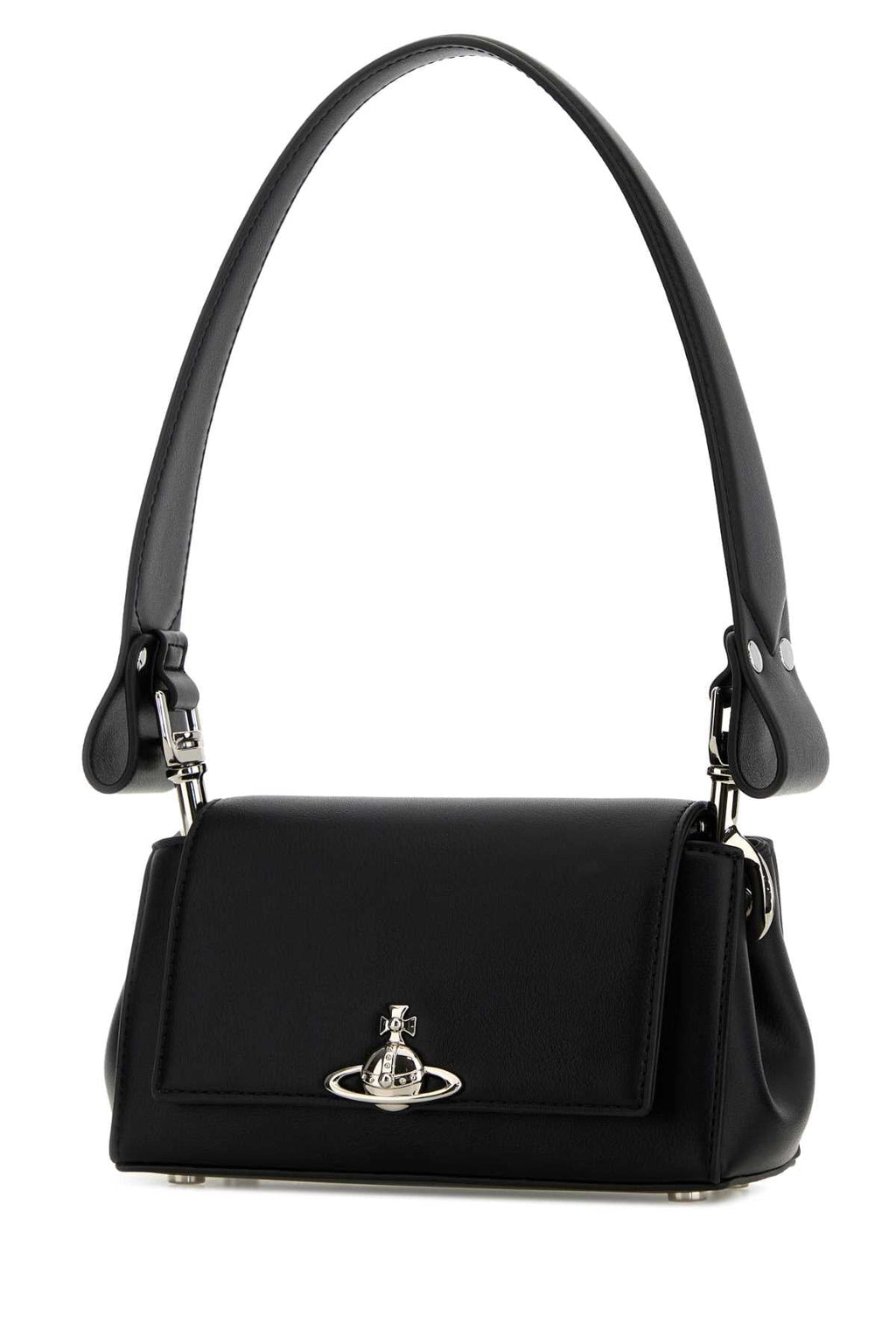 Vivienne Westwood Women Black Synthetic Leather Small Hazel Shoulder Bag