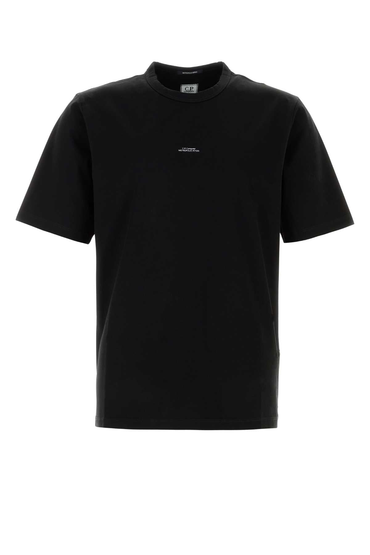 C.P. Company Men Black Cotton T-Shirt