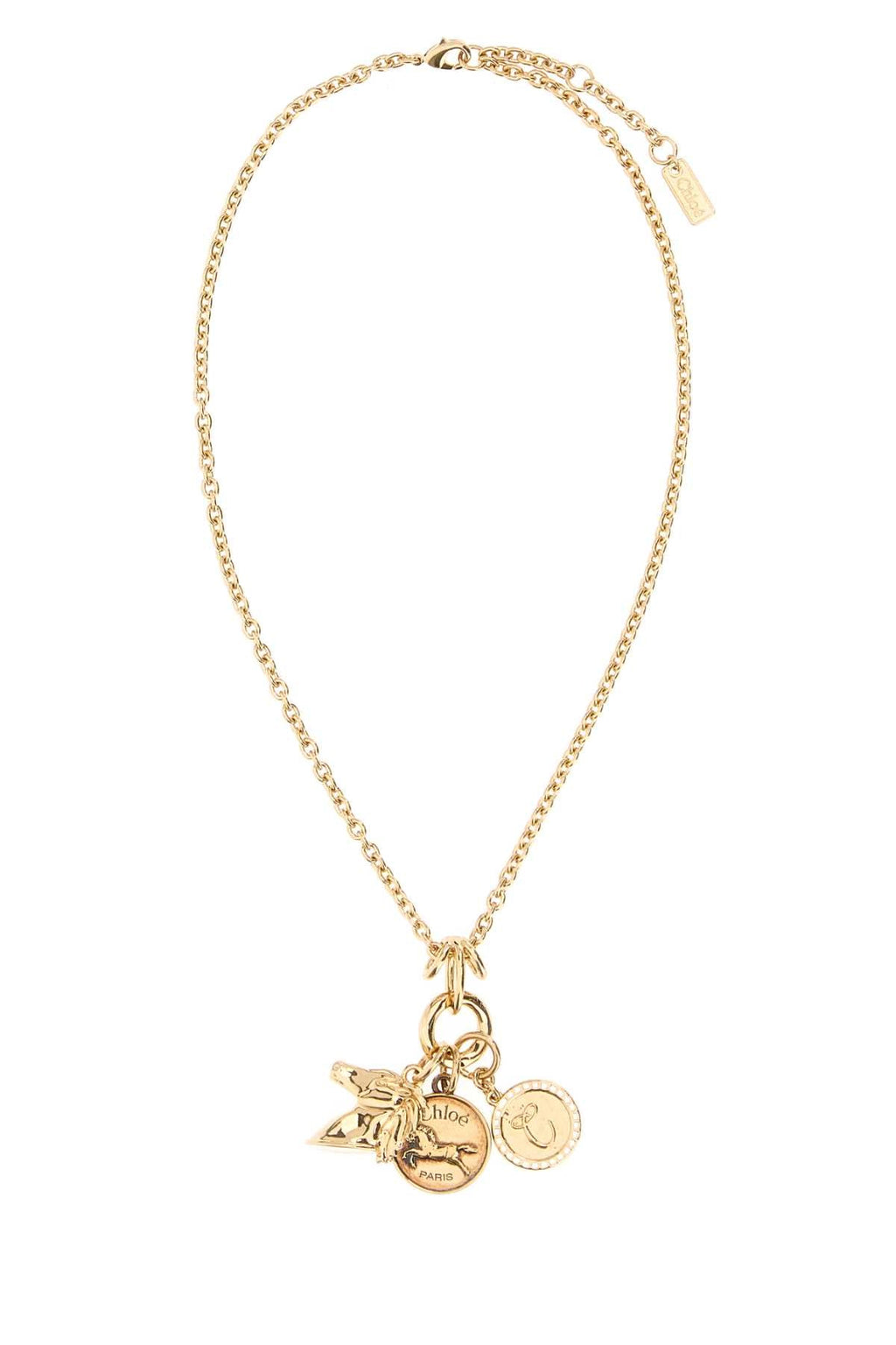 Chloe Women Gold Metal Chloe Charms Necklace