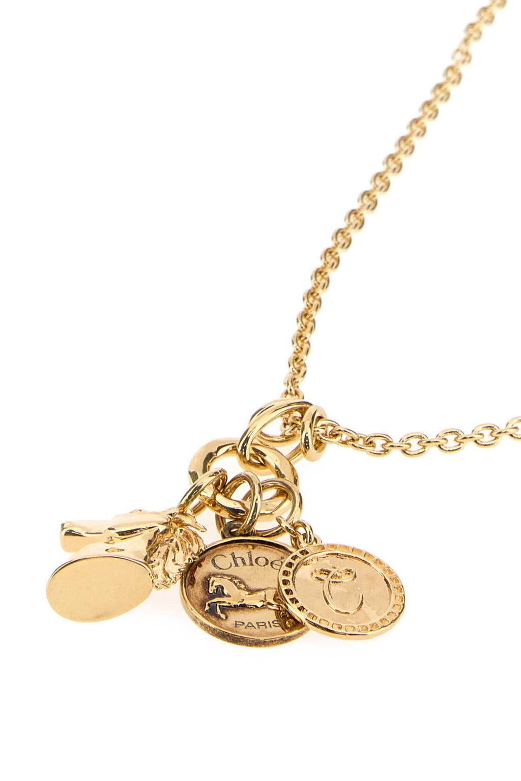 Chloe Women Gold Metal Chloe Charms Necklace