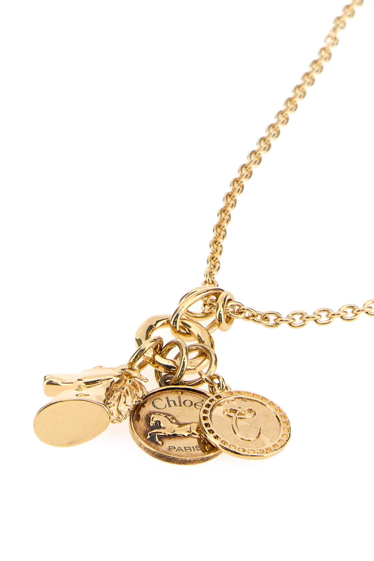 Chloe Women Gold Metal Chloe Charms Necklace