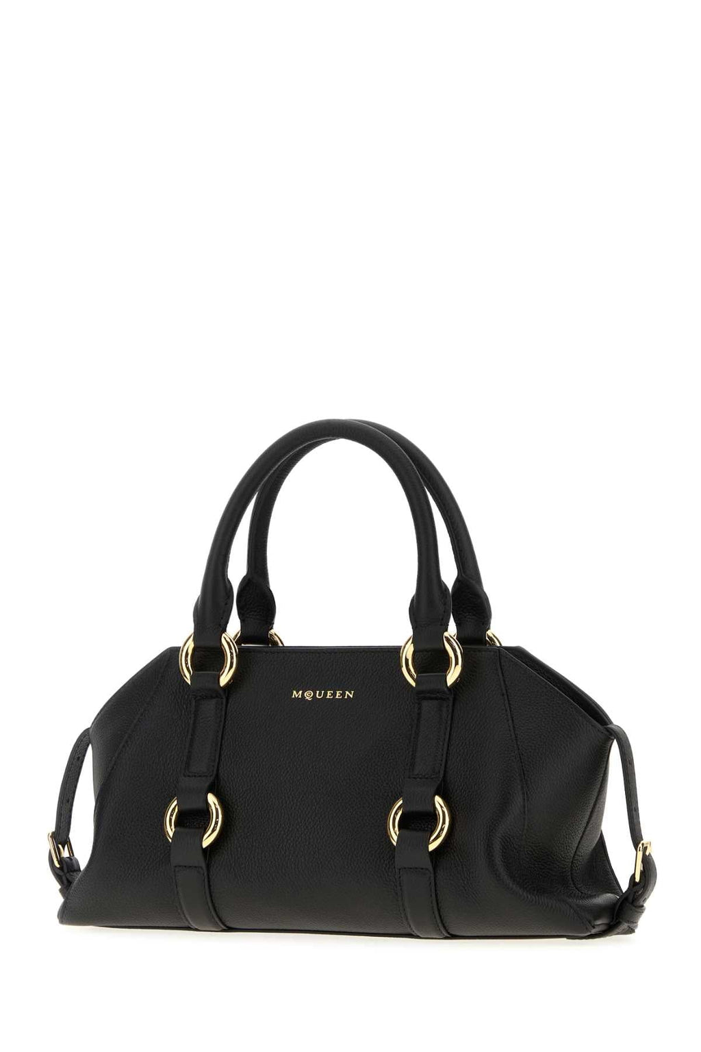 Alexander Mcqueen Women Black Leather Small Farringdon Handbag