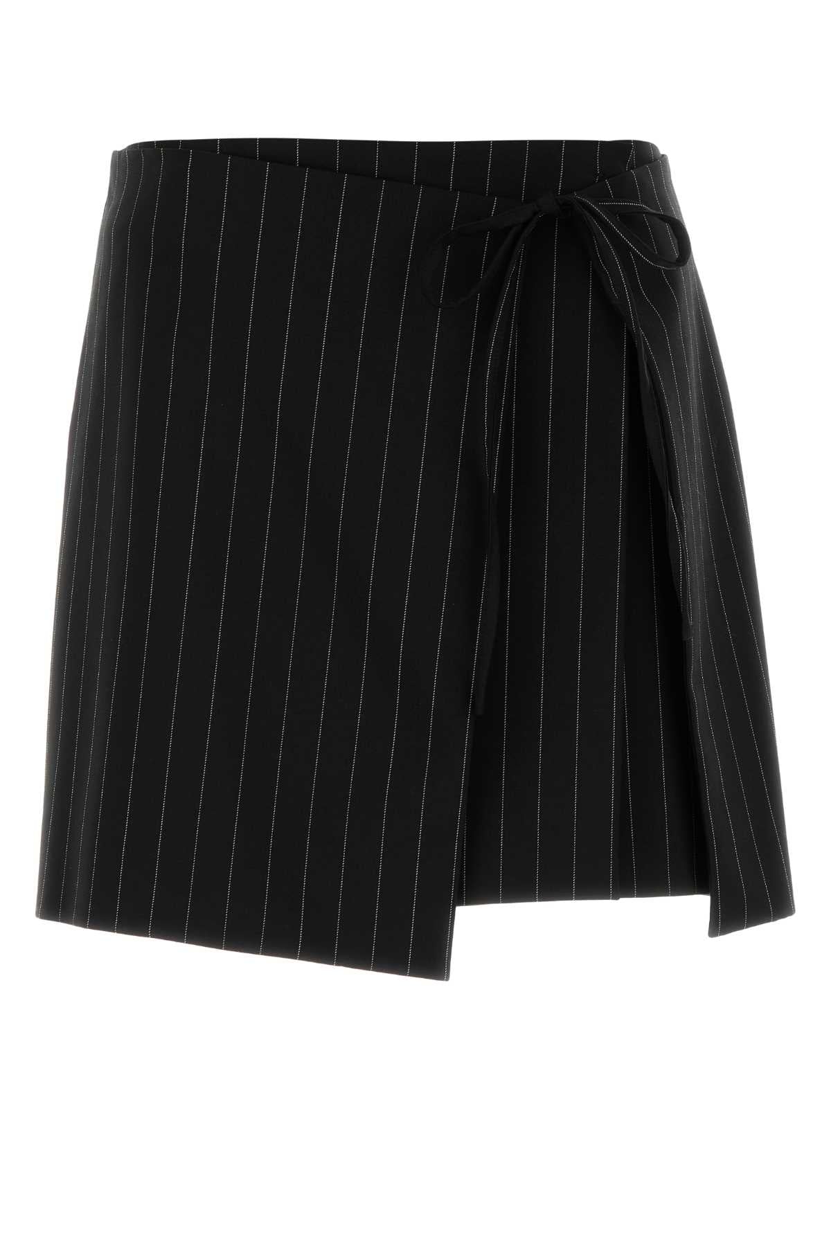Sportmax Women Embroidered Stretch Wool Blend Fatti Mini Skirt