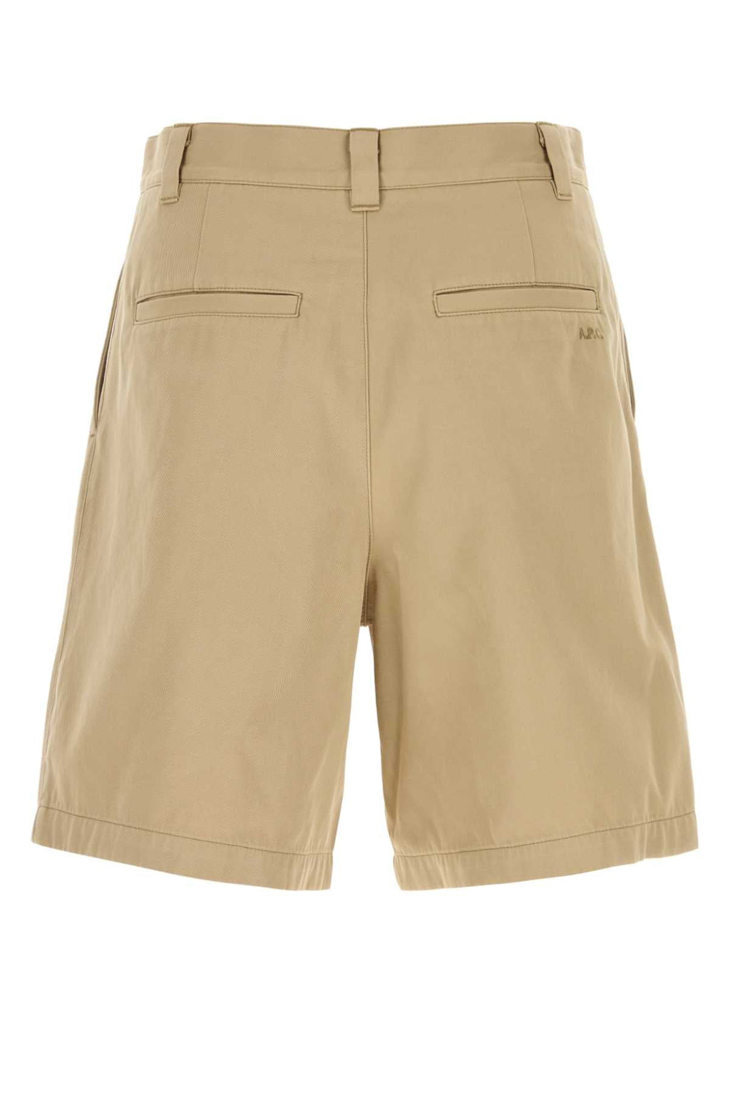 A.P.C. Men Beige Cotton Bermuda Shorts