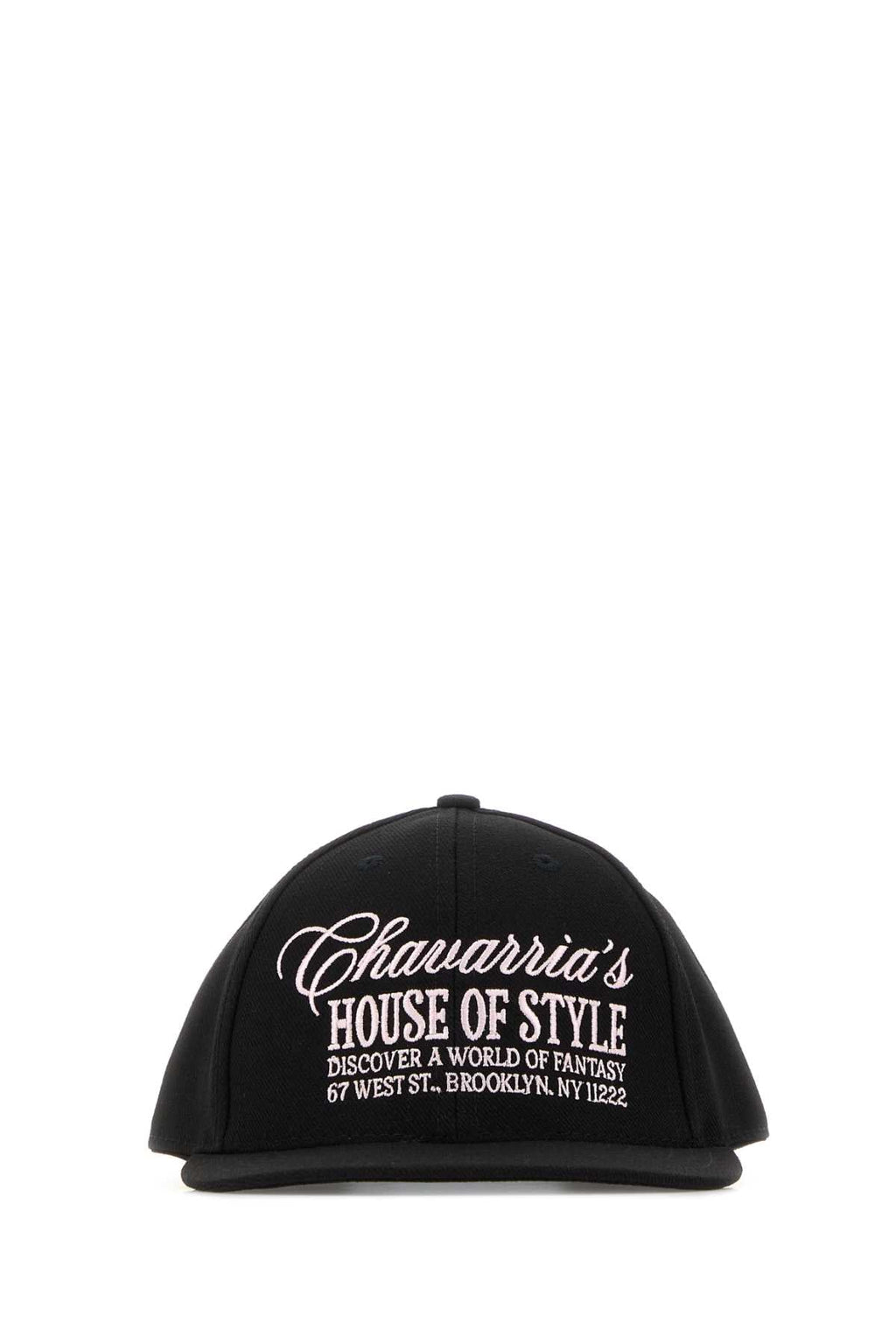 Willy Chavarria Men Black Canvas Baseball Cap