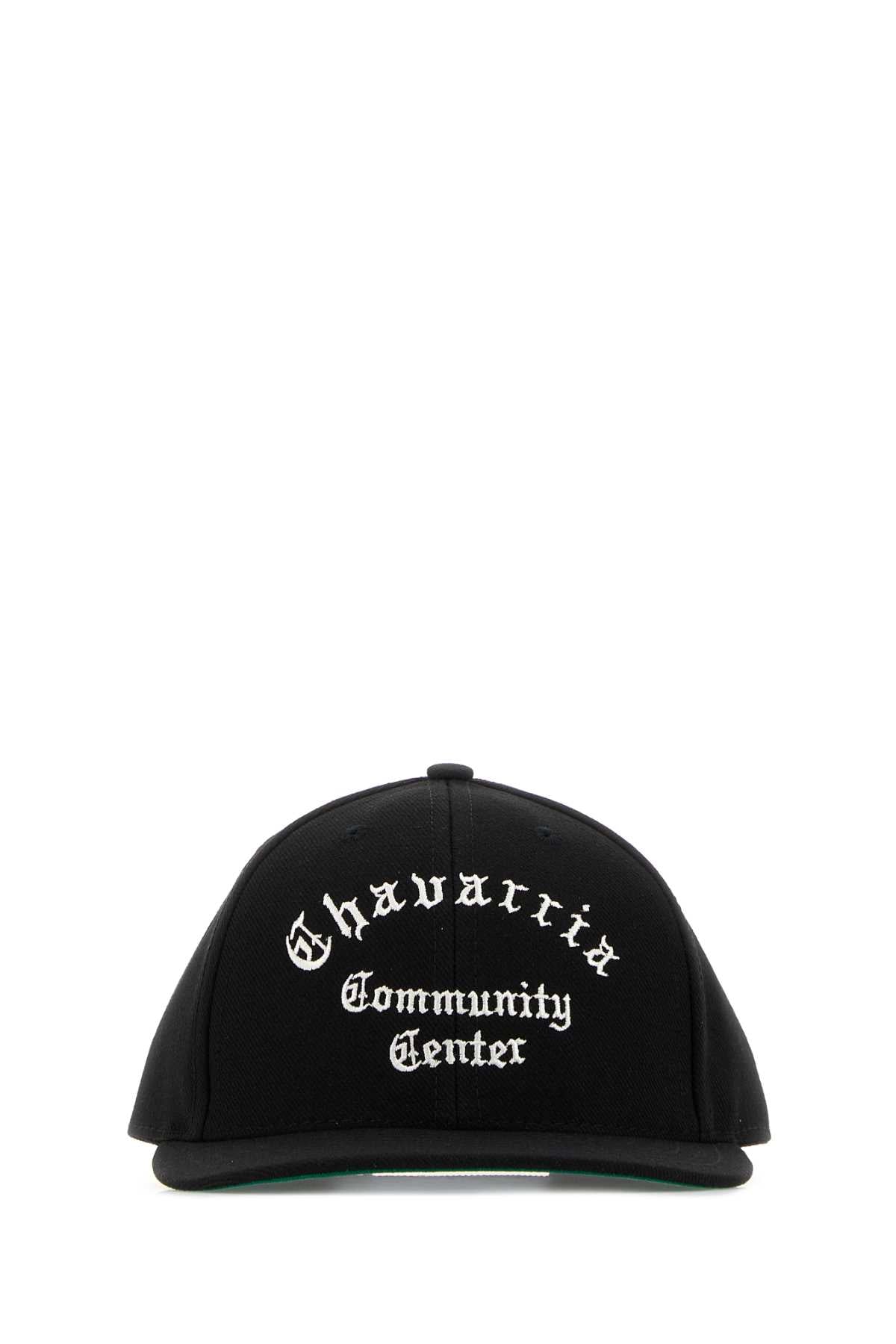 Willy Chavarria Men Black Canvas Baseball Cap
