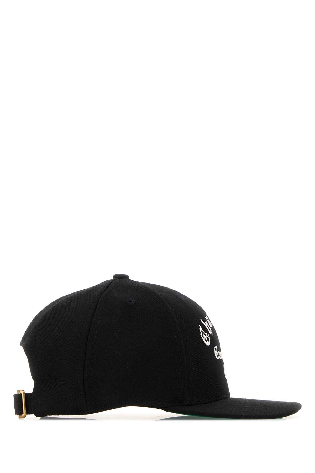 Willy Chavarria Men Black Canvas Baseball Cap