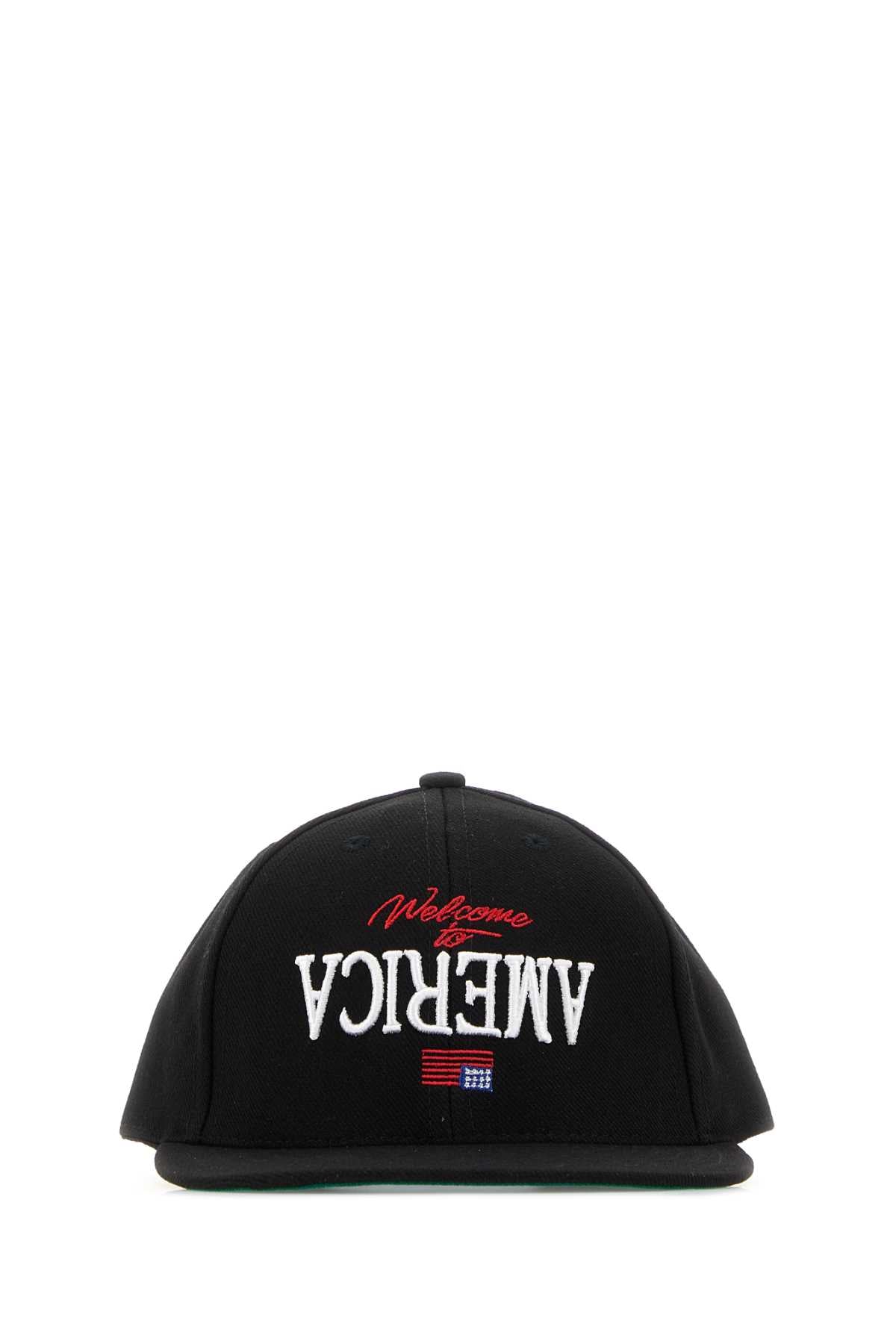 Willy Chavarria Men Black Canvas Baseball Cap