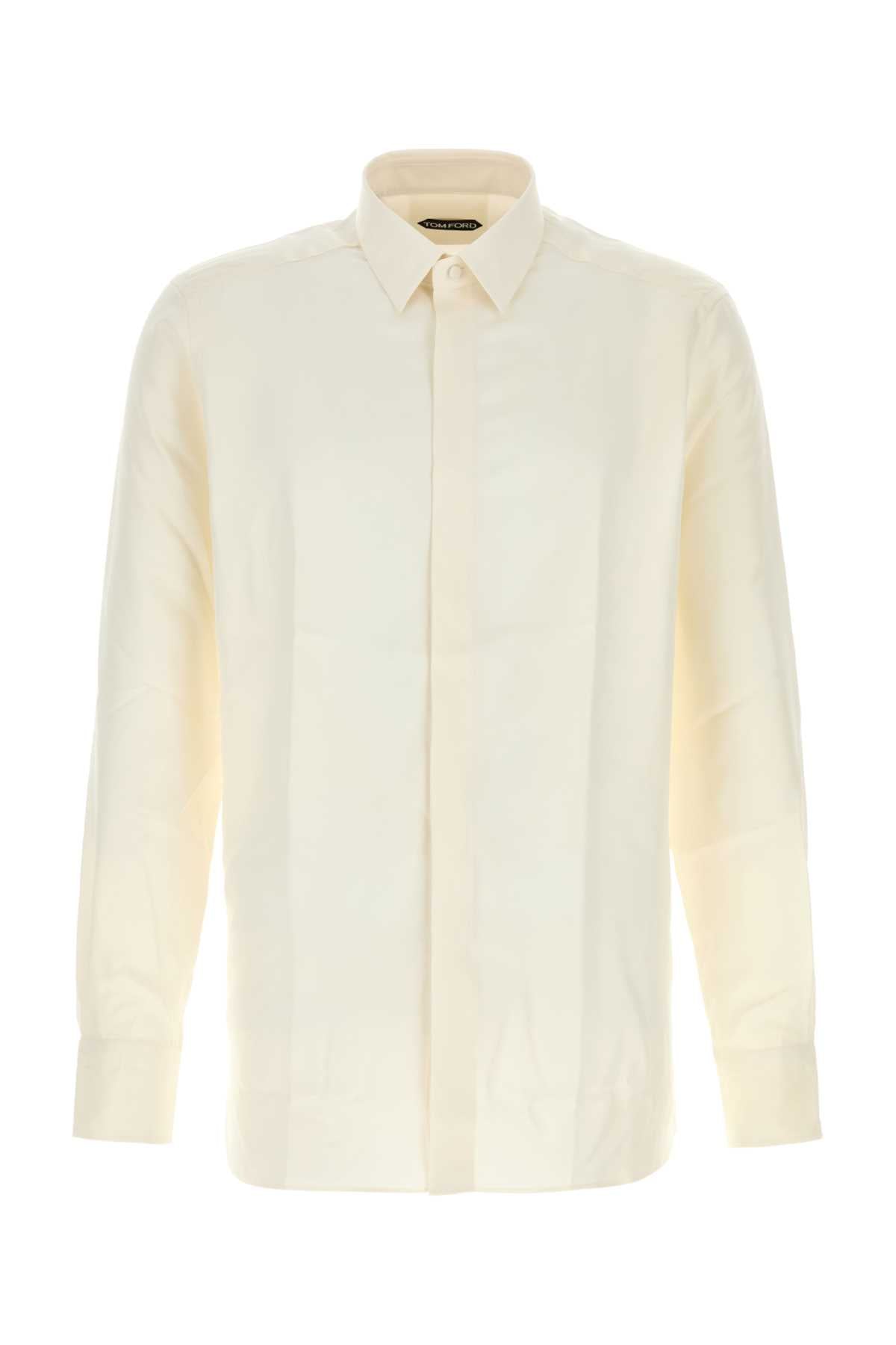 Tom Ford Men Ivory Twill Shirt