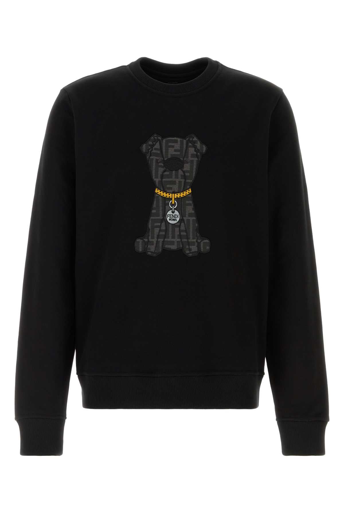 Fendi Men Black Cotton Sweatshirt