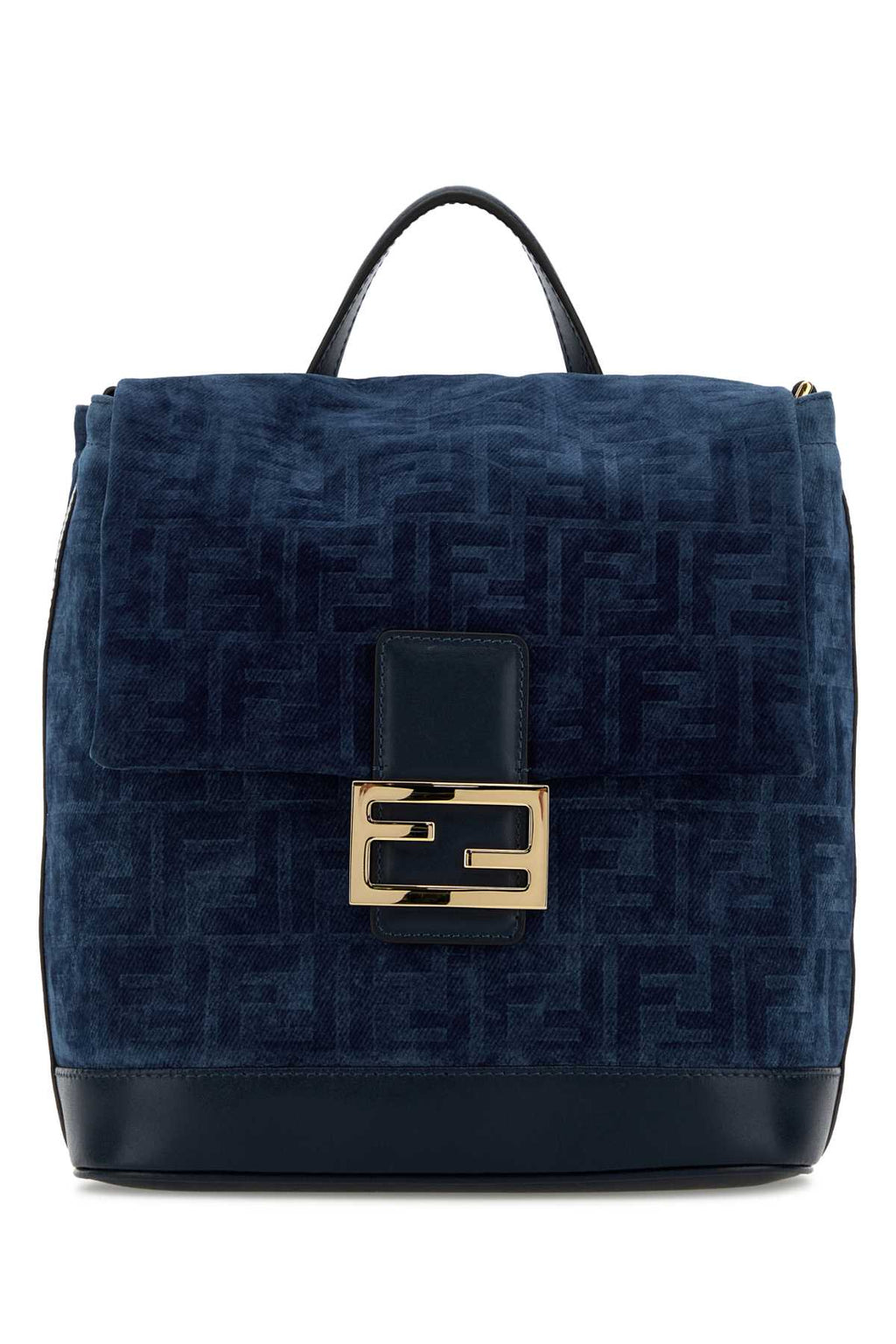 Fendi Women Blue Velvet Backpack