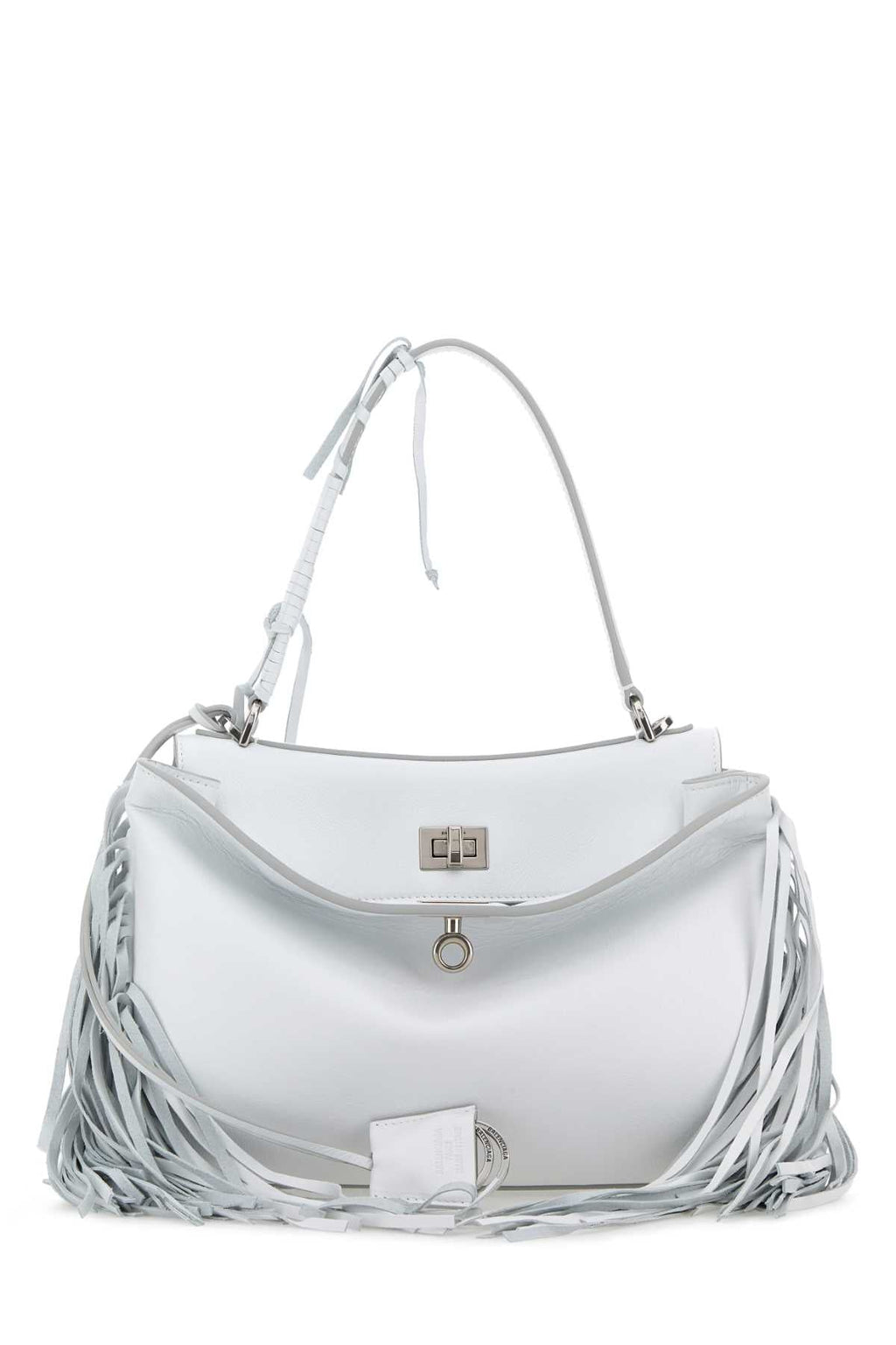 Balenciaga Women Chalk Leather Small Rodeo Handbag