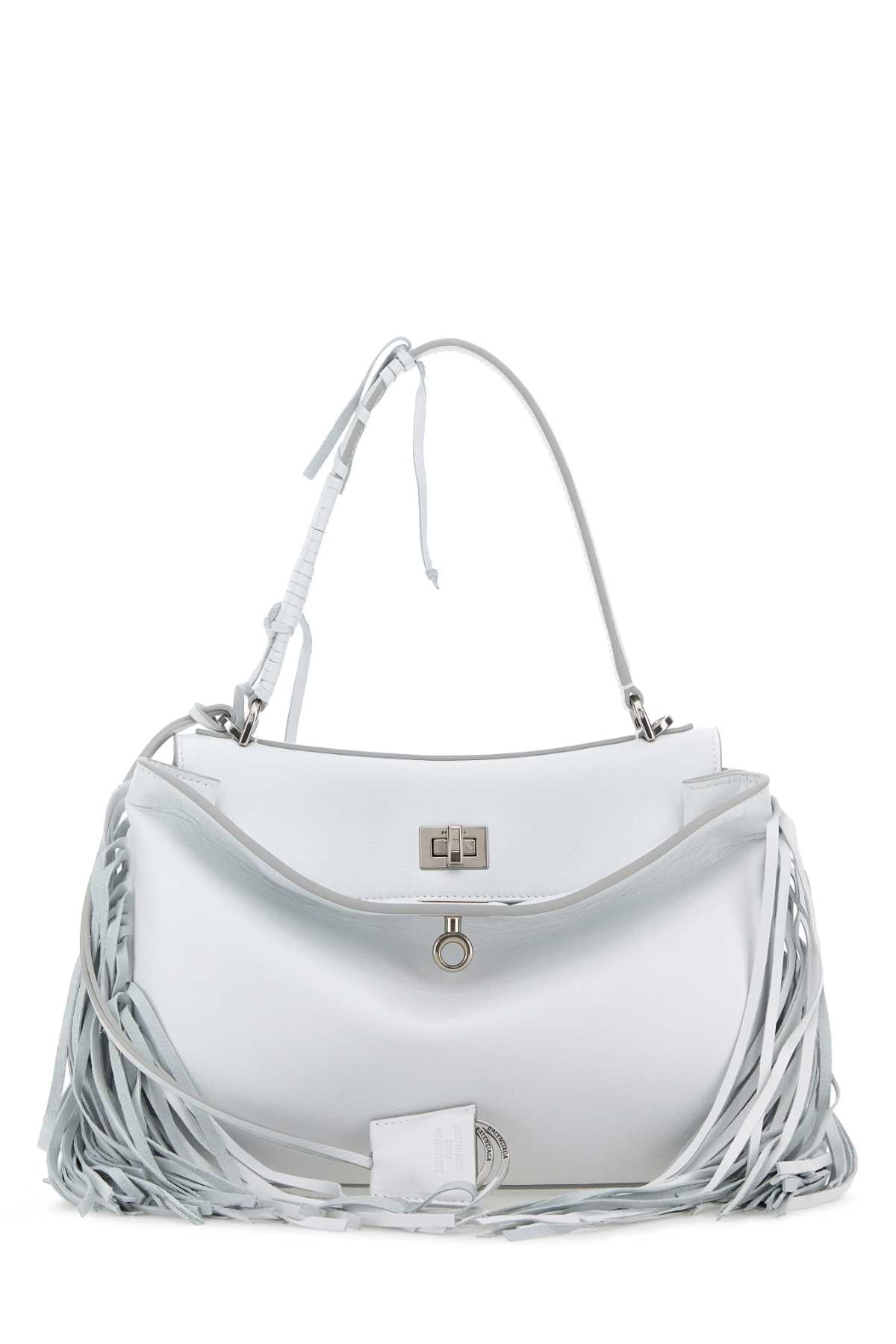 Balenciaga Women Chalk Leather Small Rodeo Handbag