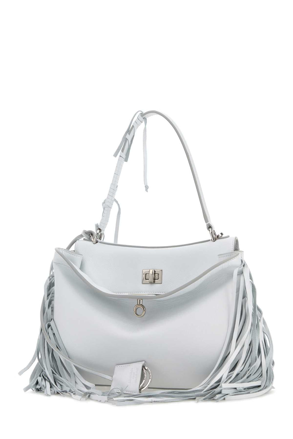 Balenciaga Women Chalk Leather Small Rodeo Handbag