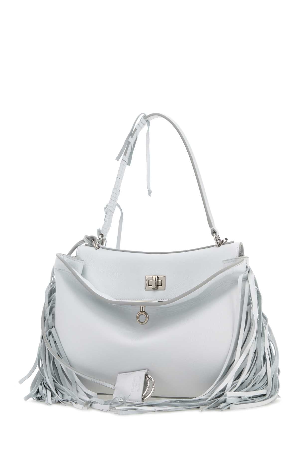 Balenciaga Women Chalk Leather Small Rodeo Handbag