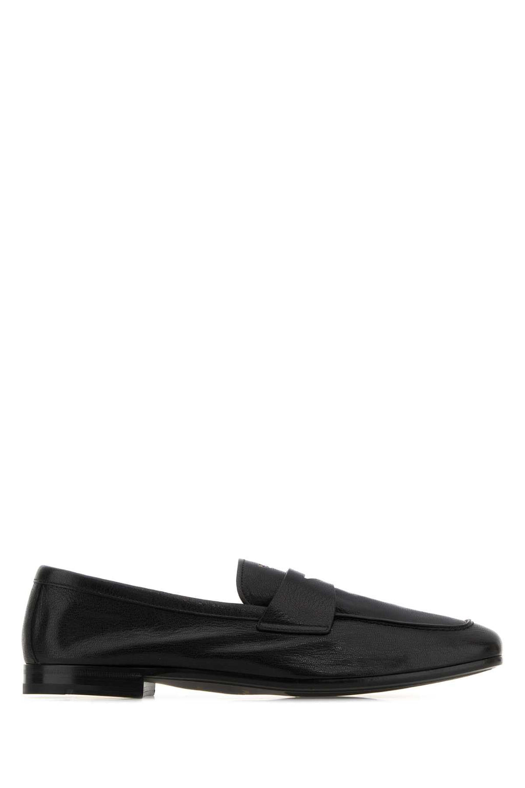 Prada Men Black Leather Loafers