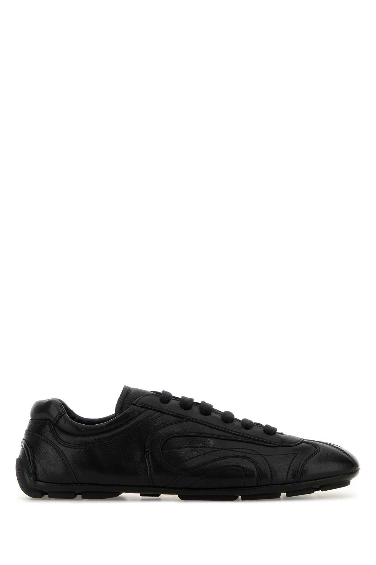 Prada Men Black Nappa Leather Montecarlo Re-Edition 2005 Sneakers