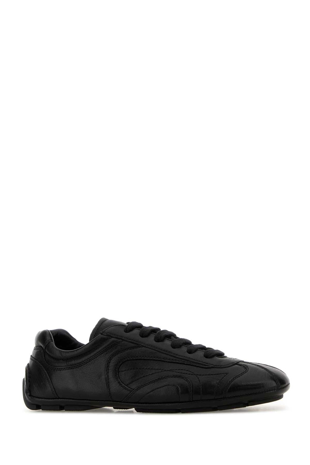Prada Men Black Nappa Leather Montecarlo Re-Edition 2005 Sneakers