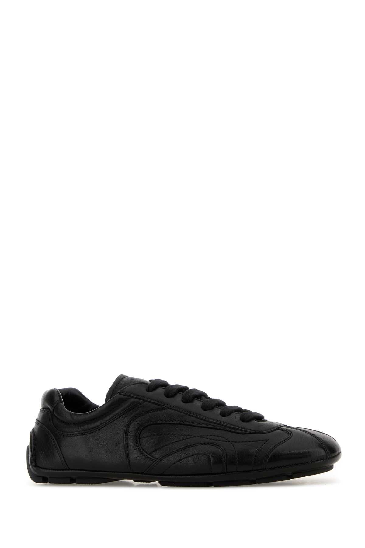 Prada Men Black Nappa Leather Montecarlo Re-Edition 2005 Sneakers