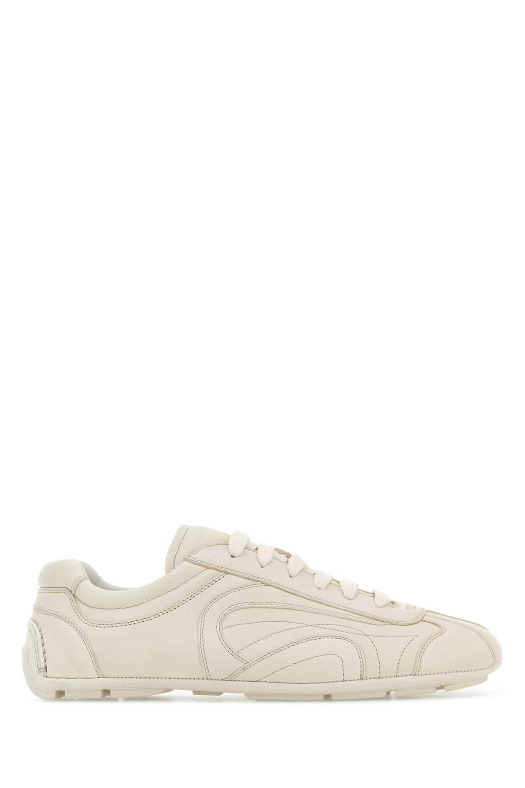 Prada Men Ivory Nappa Leather Montecarlo Re-Edition 2005 Sneakers